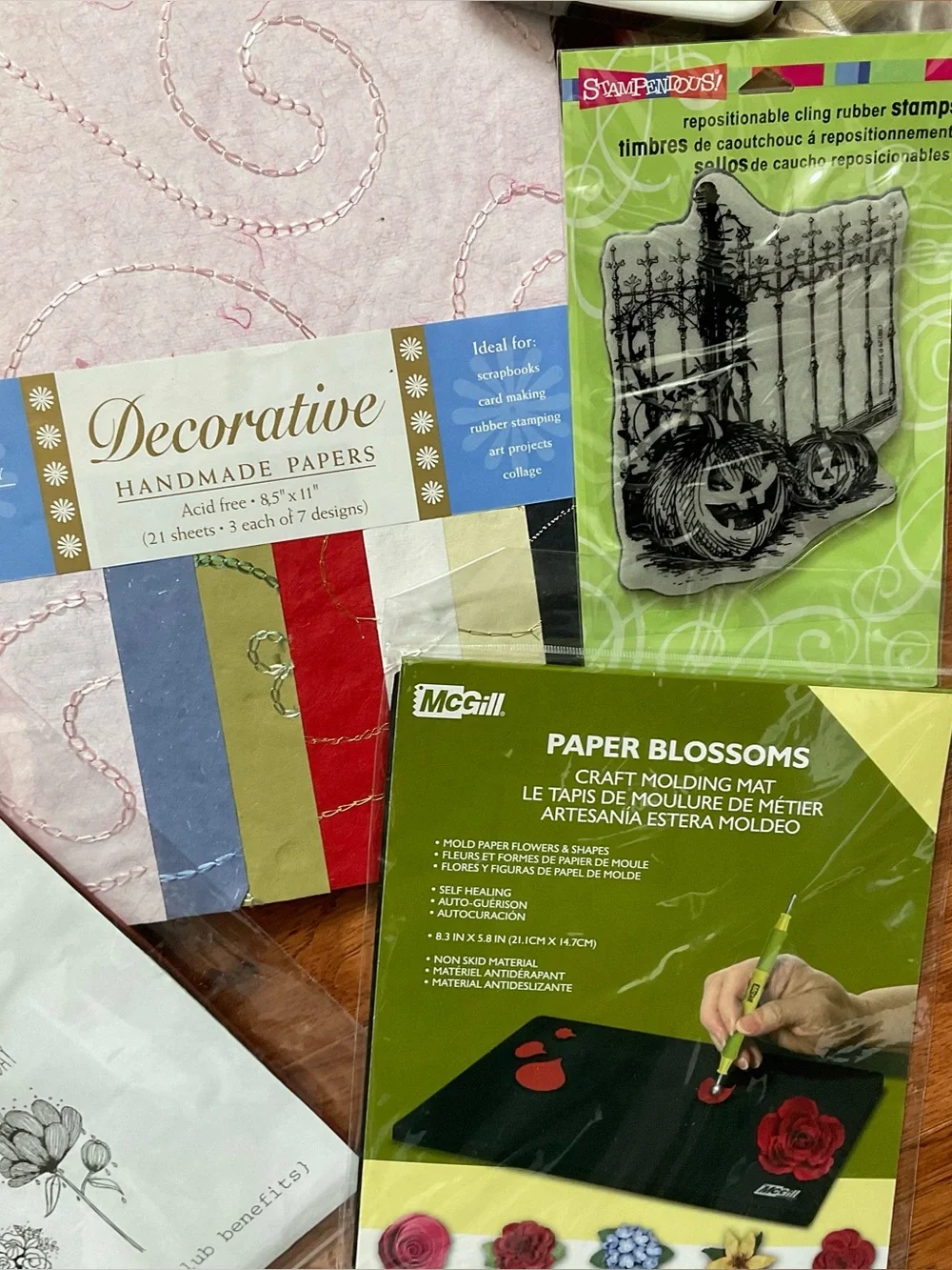 Over 4 Pounds Crafts New And Used Hobby Scrapbooking Lot Variety Paper Stamps